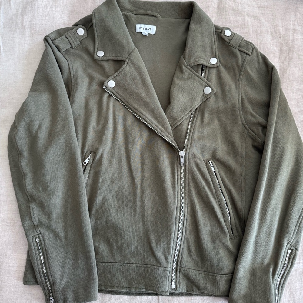 Evereve Khaki Green Cotton Jacket